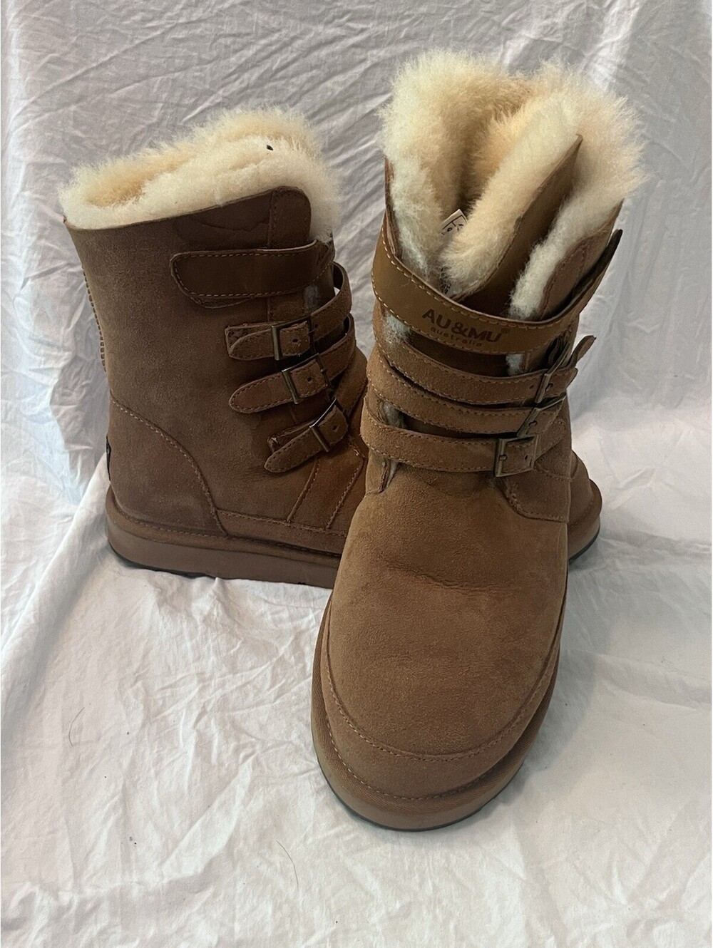 AU&MU Australia Shearling Lined Suede Boots